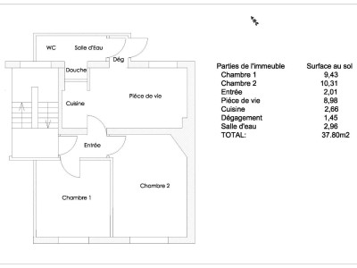 APPARTEMENT T2 A LOUER - LILLE NATIONALE - 37.8 m2 - 820€ charges comprises par mois