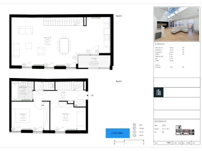Duplex invers� Lille Gambetta 78 m� � Loft lumineux avec balcon, parking et cave