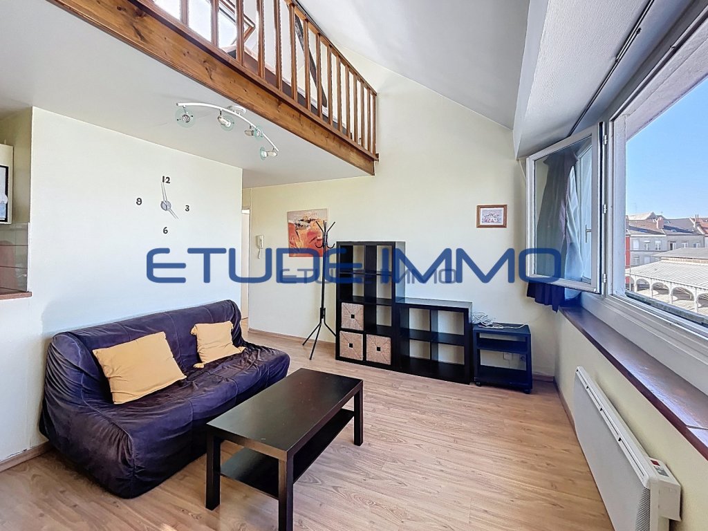 Lille Solférino – T1 lumineux dernier étage – 28,5 m² Carrez / 38 m² au sol